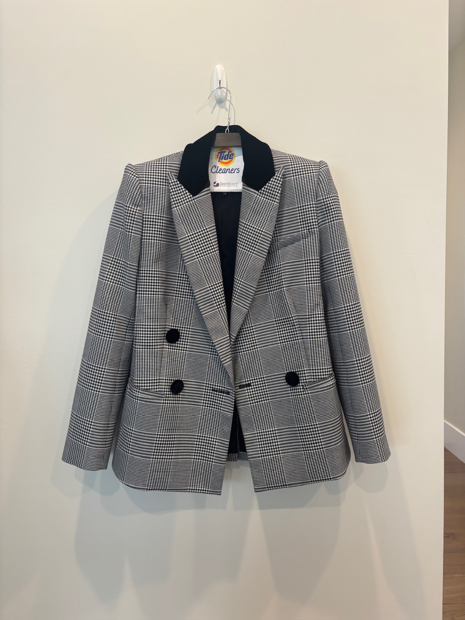 Black and White Plaid Blazer