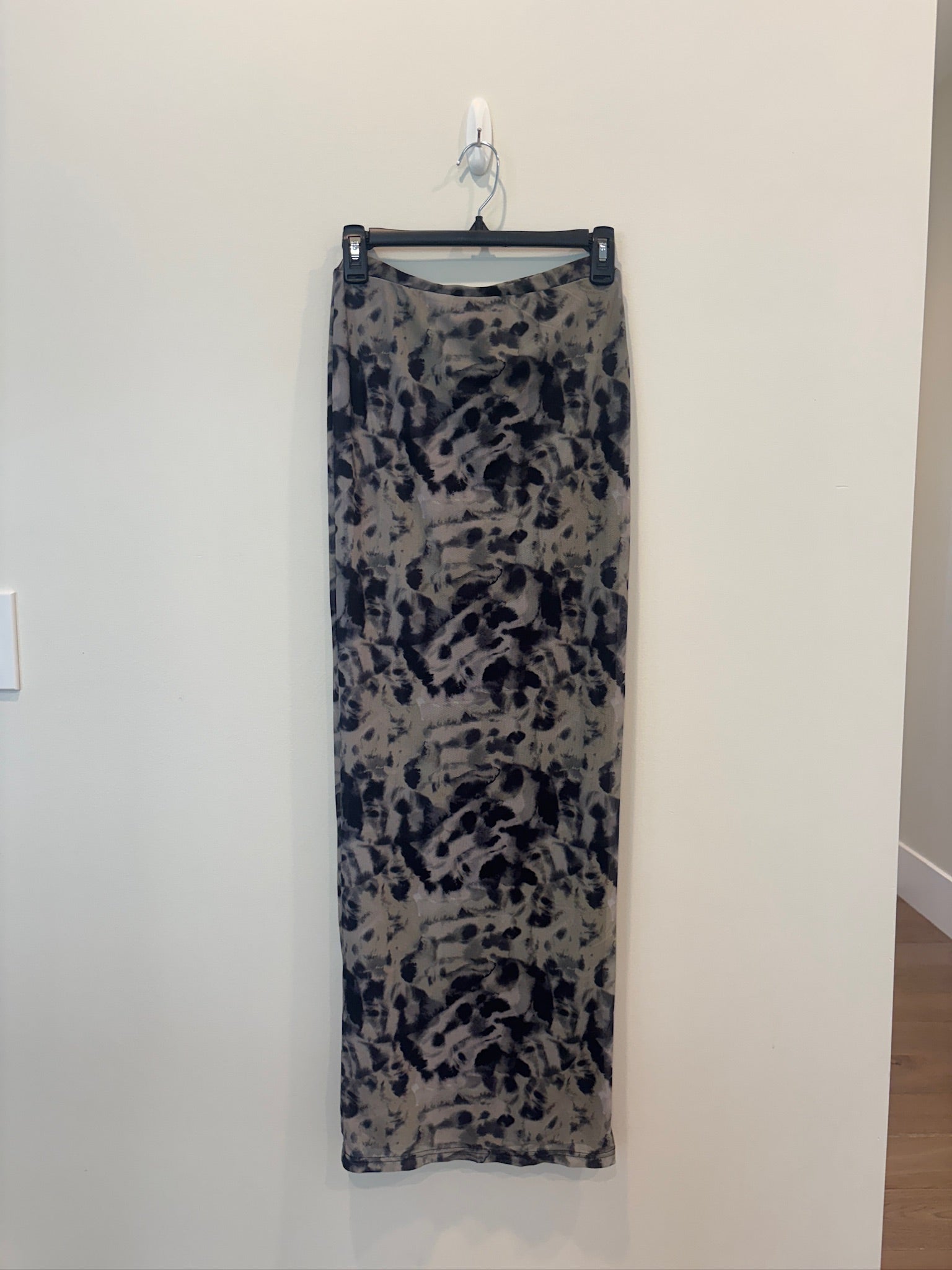 Long Sleeve Mesh Top and Skirt Set