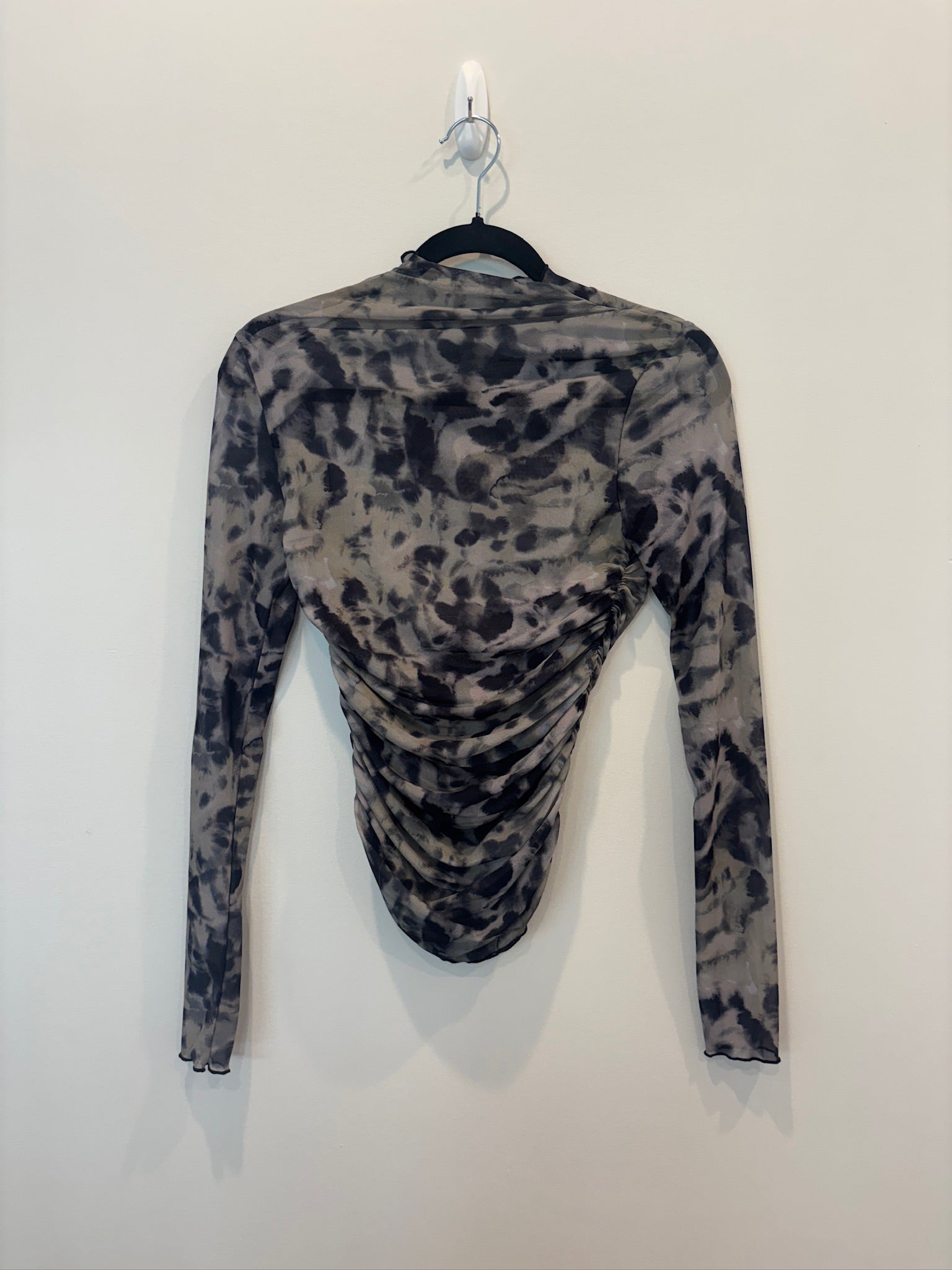 Long Sleeve Mesh Top and Skirt Set