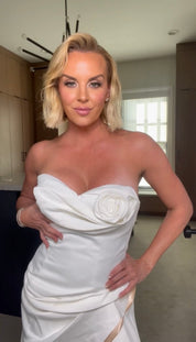 White Strapless Dress