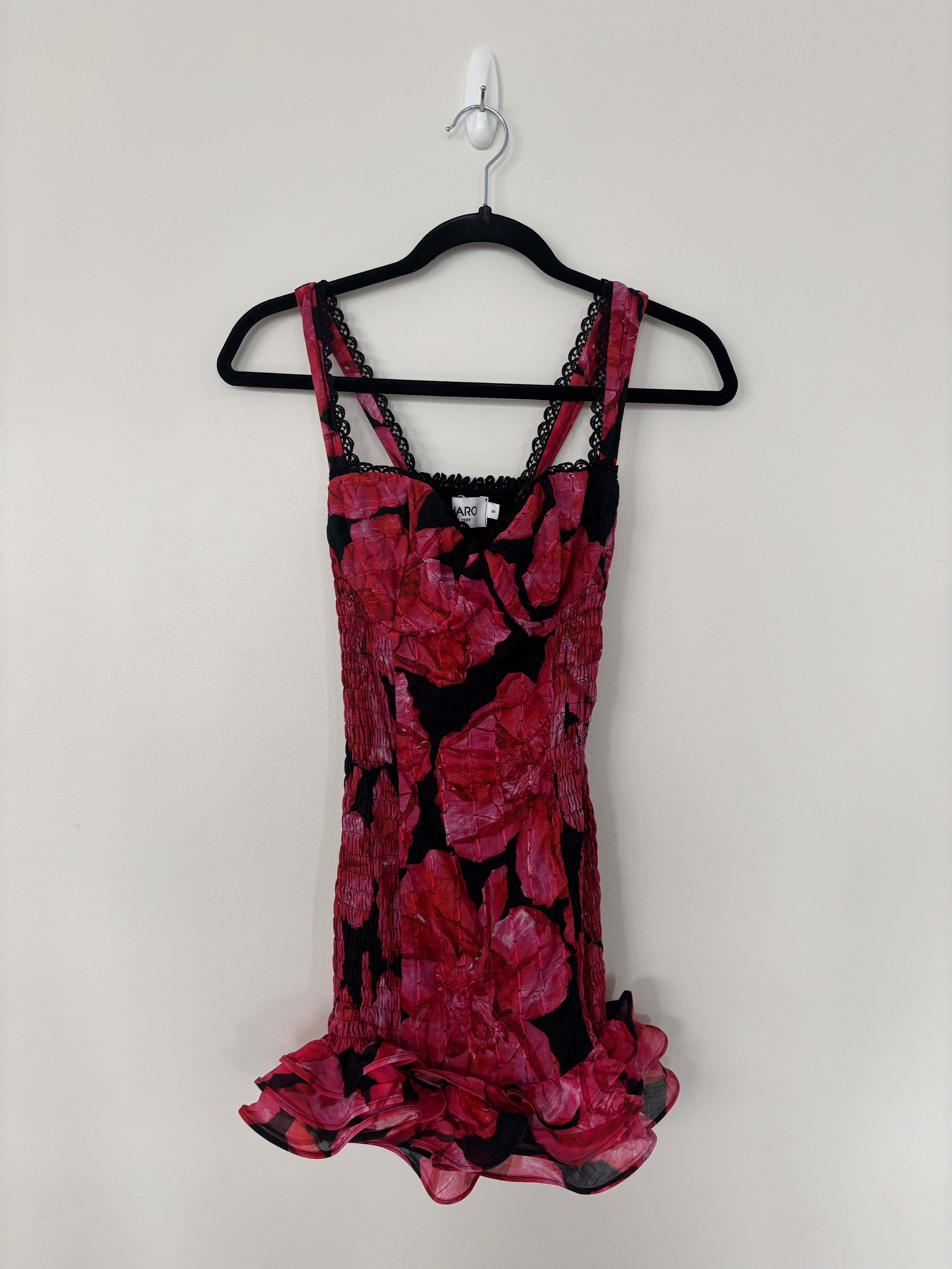 Black Floral Mini Dress