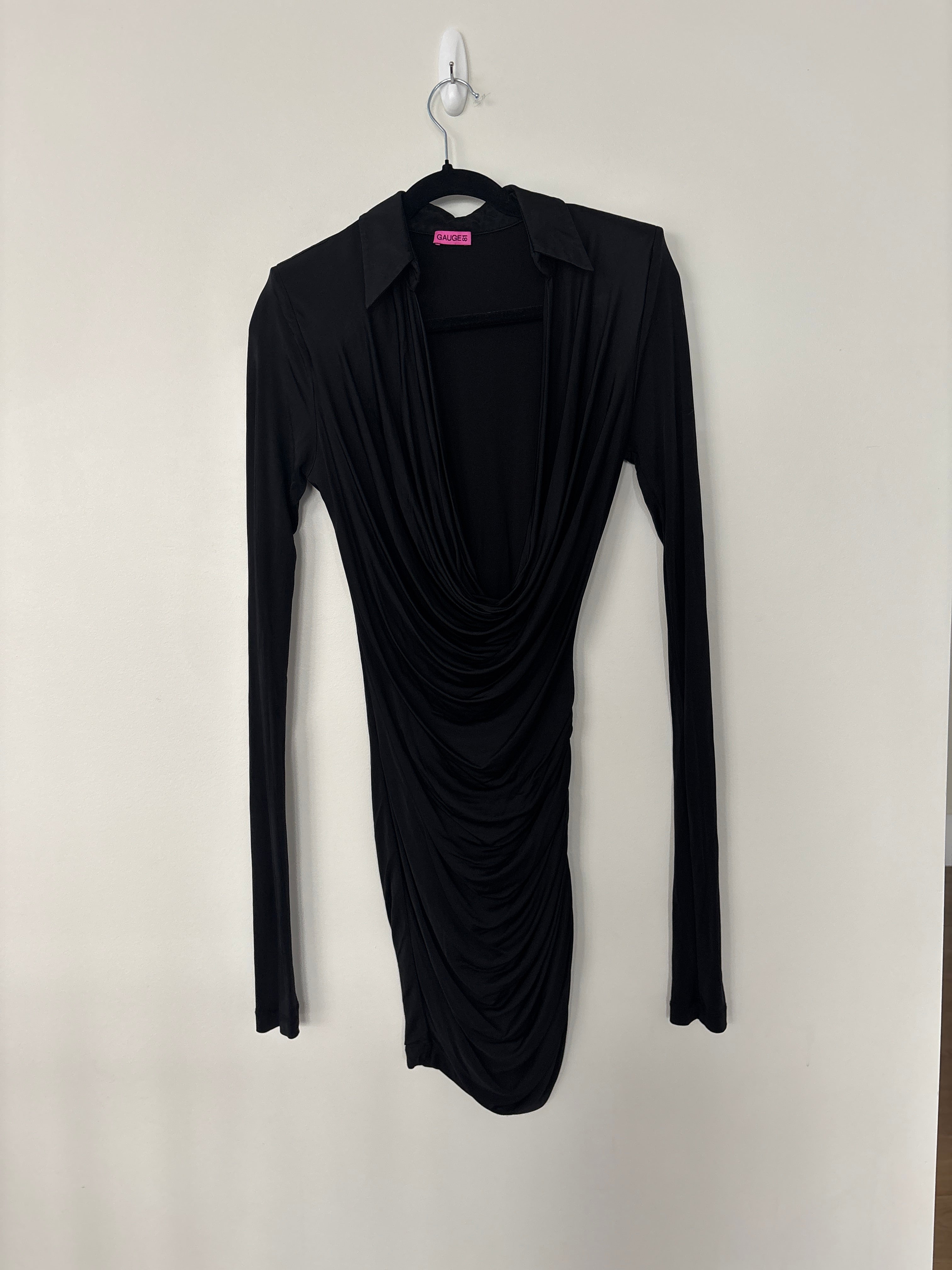 Long Sleeve Black Mini Dress