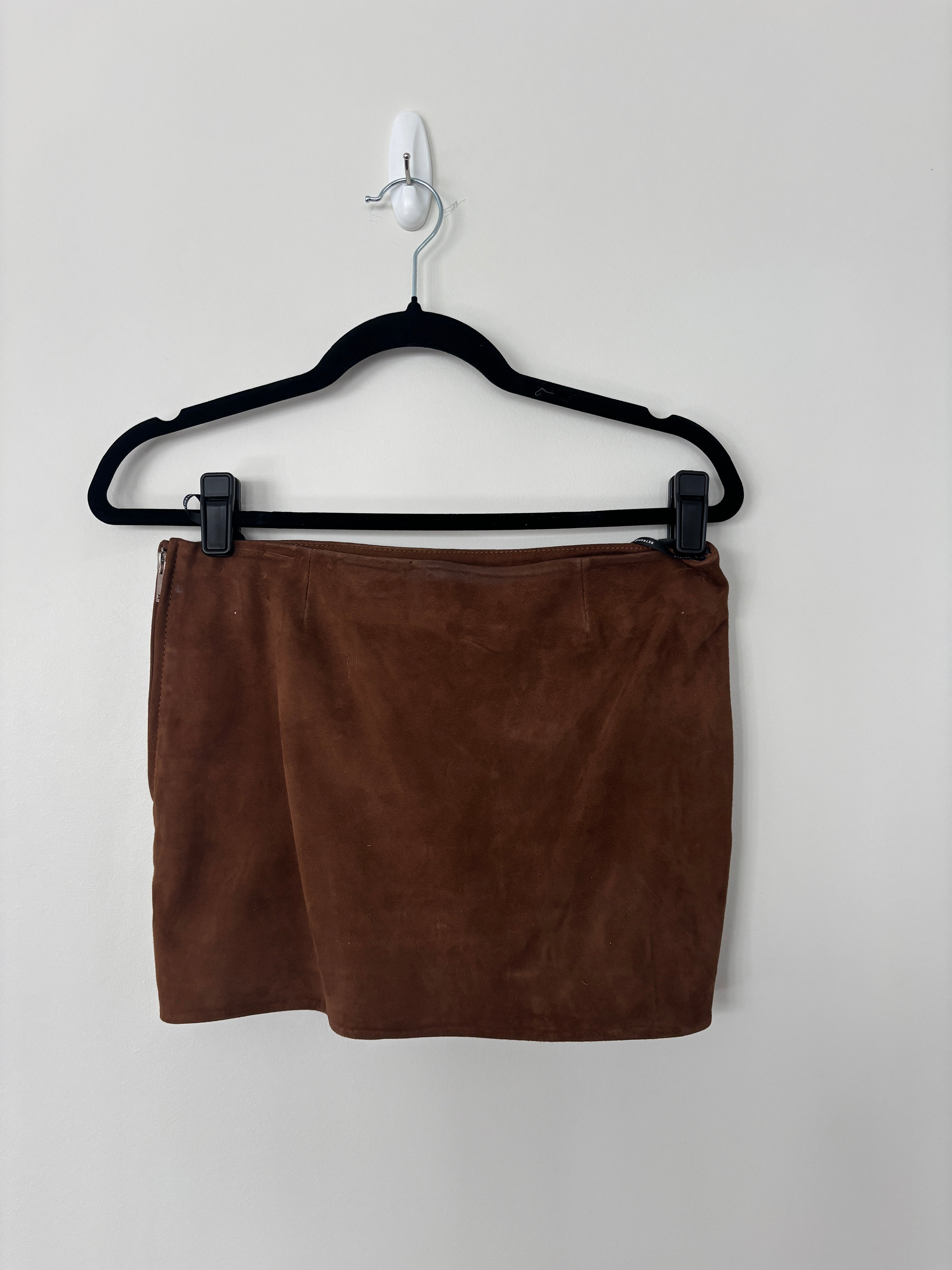 Brown Fringe Jacket and Skirt Set