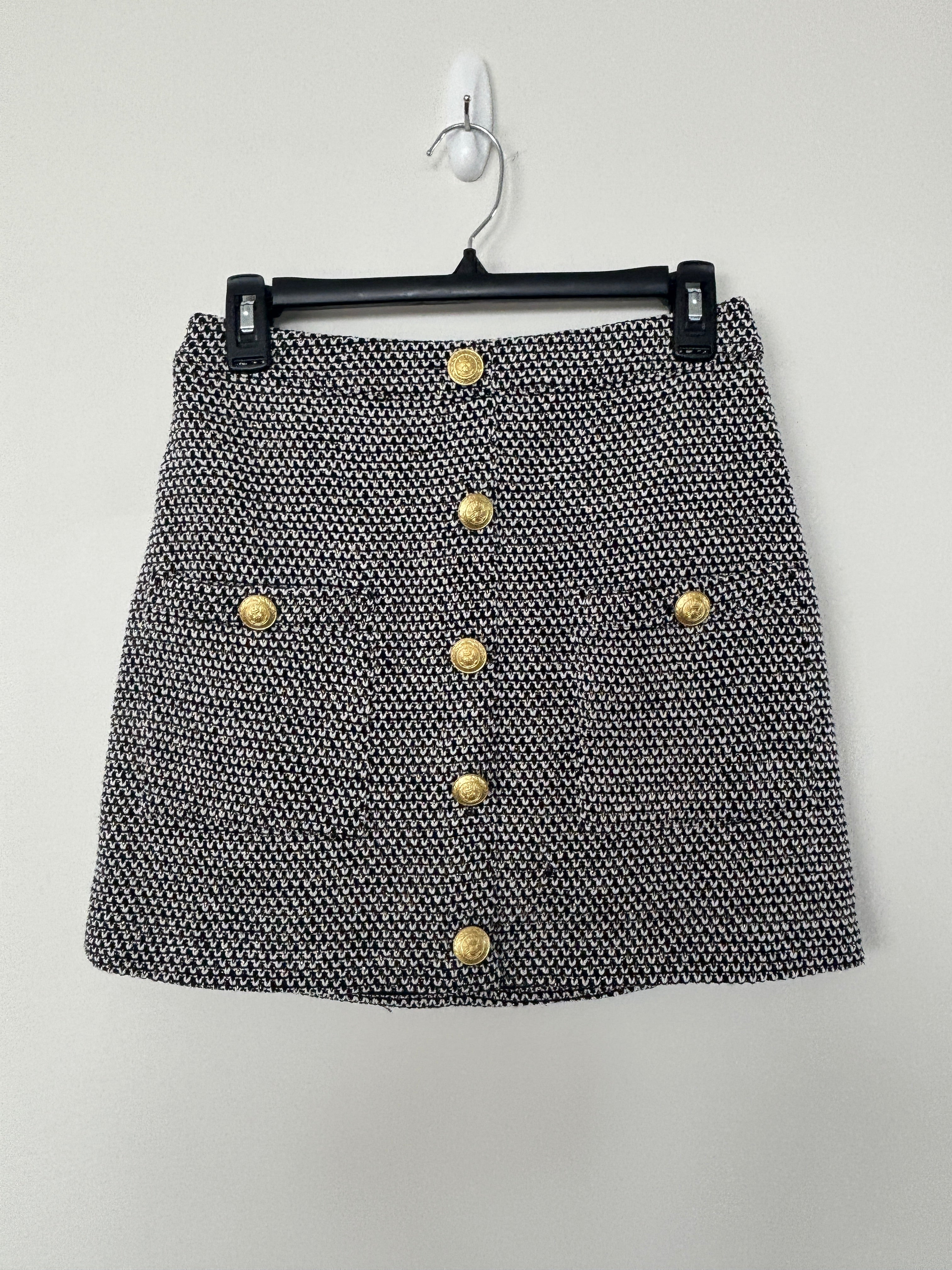 Black and White Bra and Skirt Set