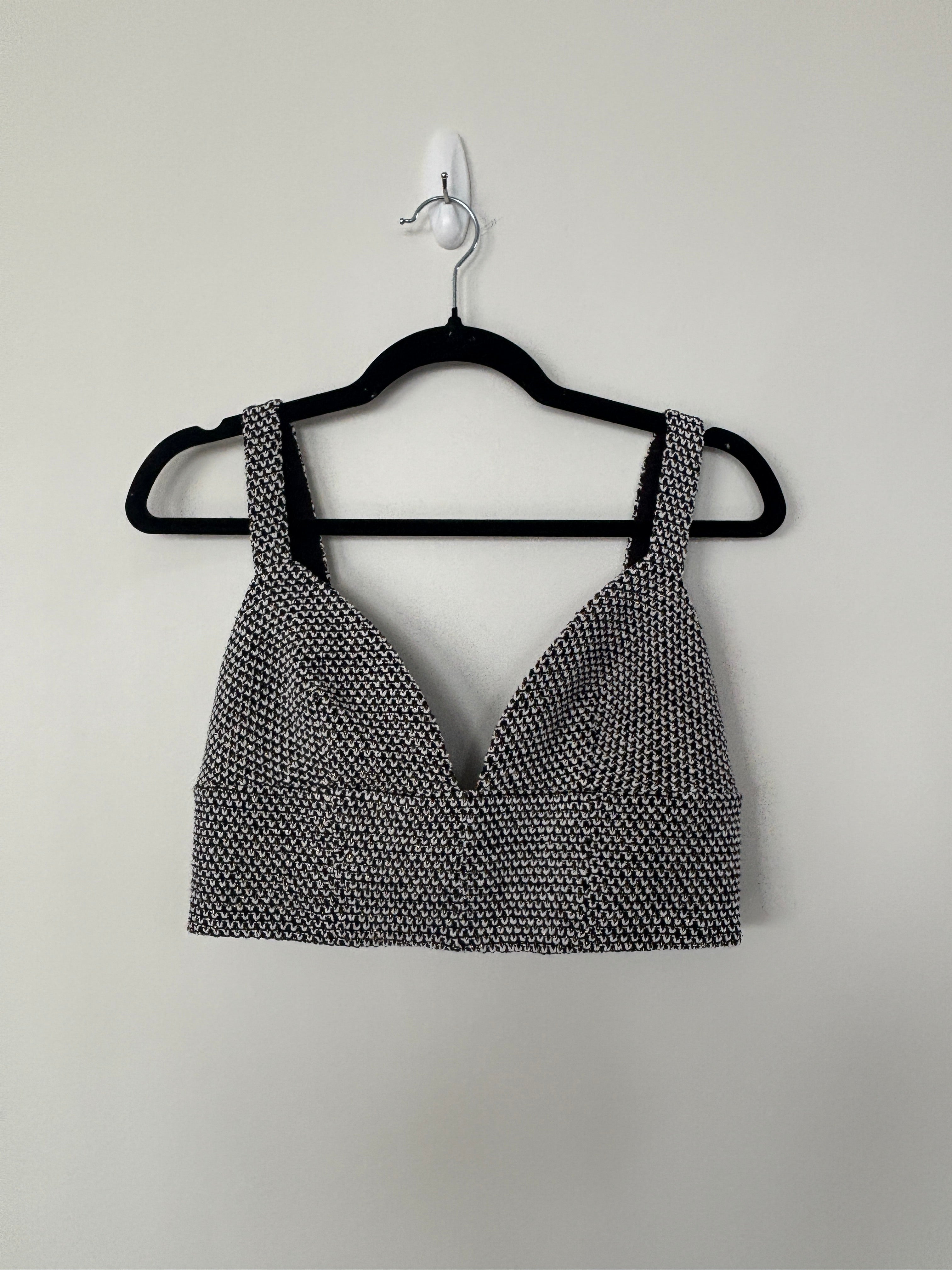 Black and White Bra and Skirt Set