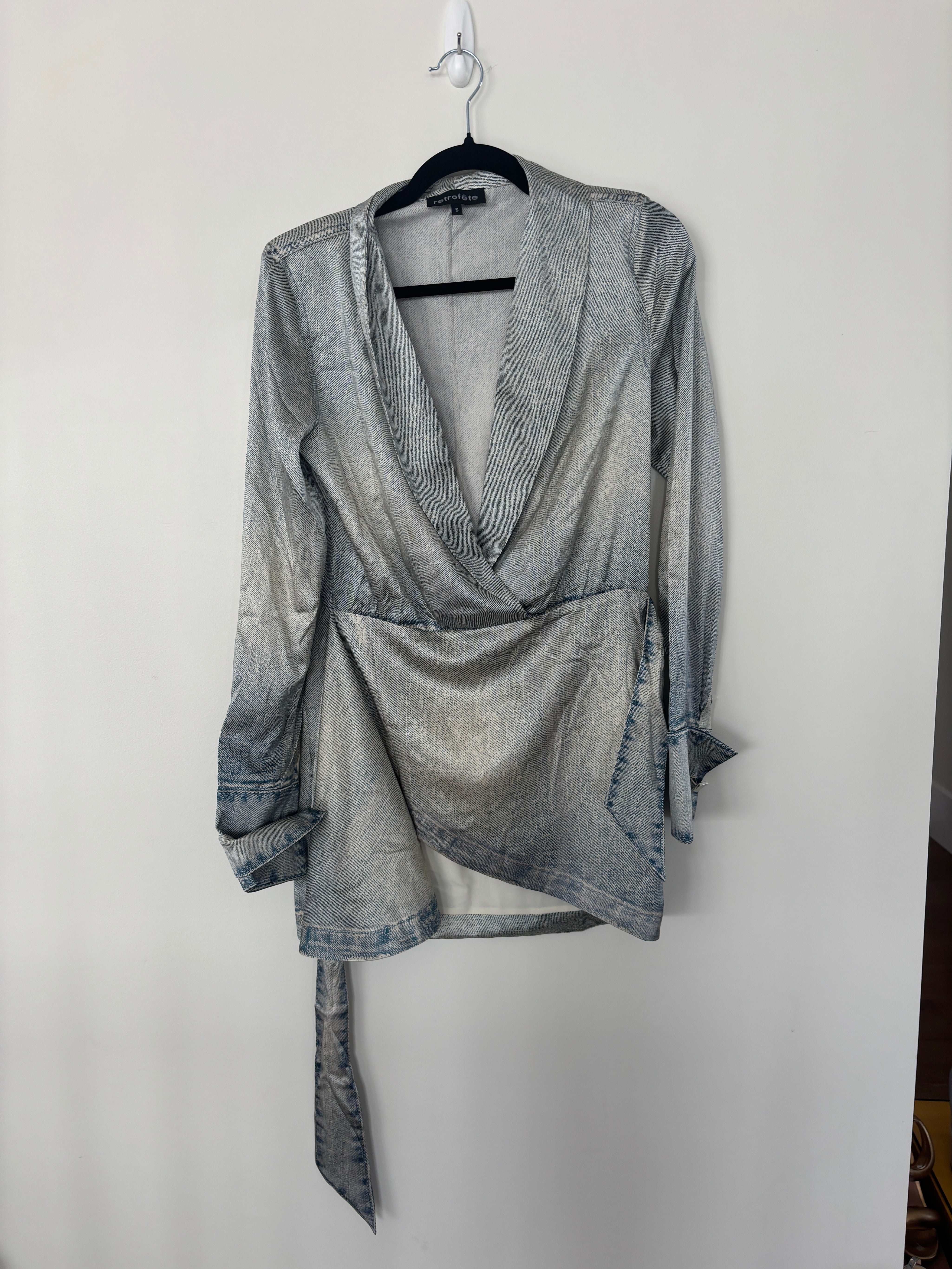 Denim Print Mini Dress