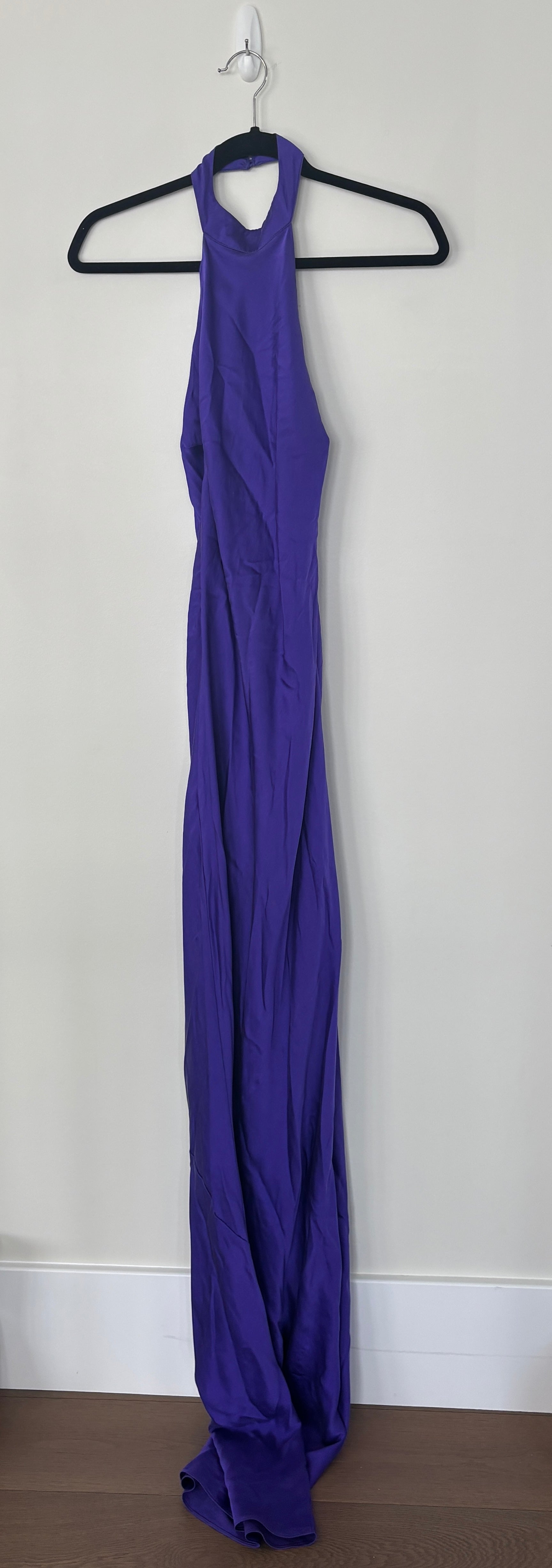 Purple Halter Maxi Dress