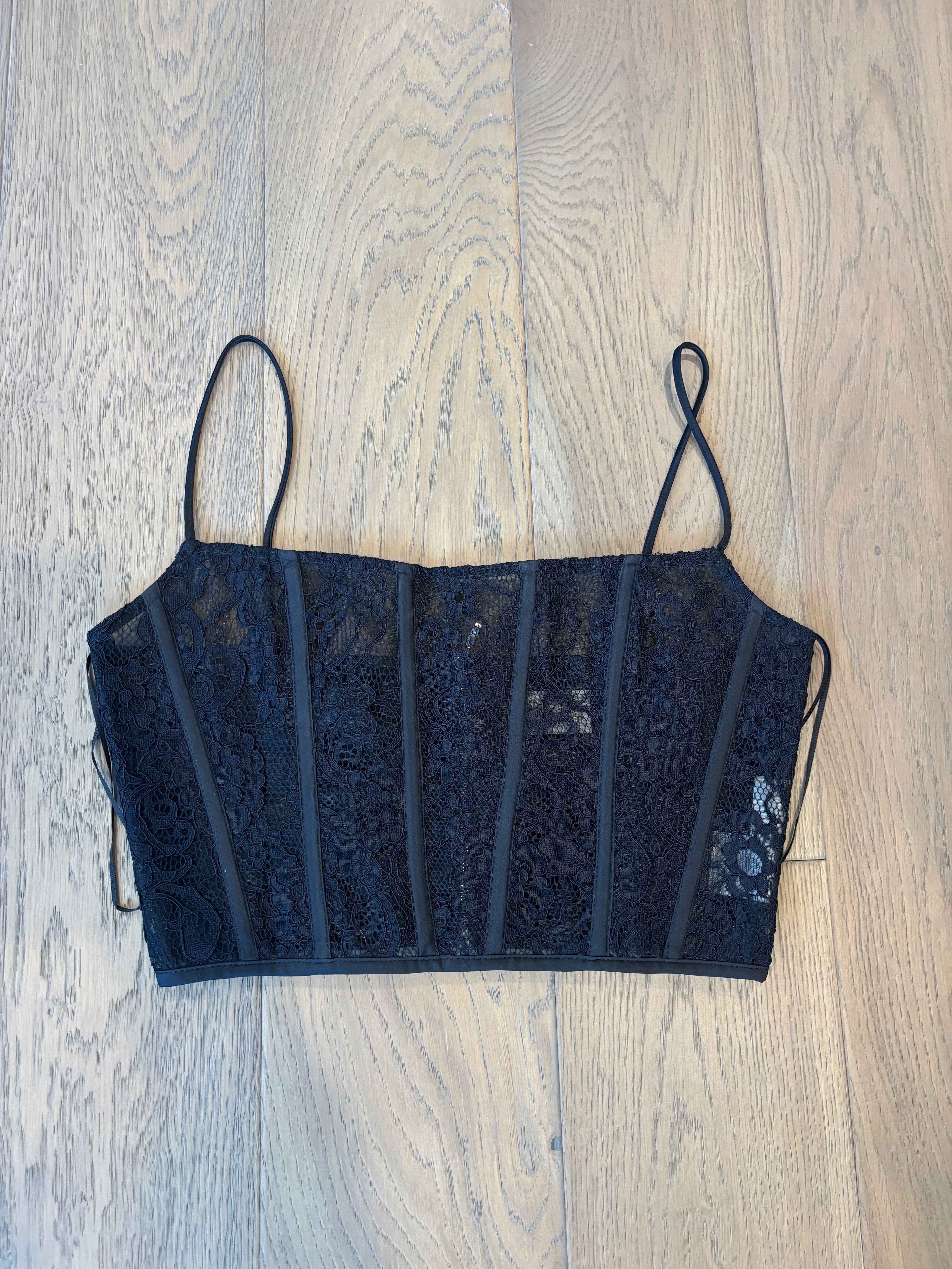 Black Lace Corset Top