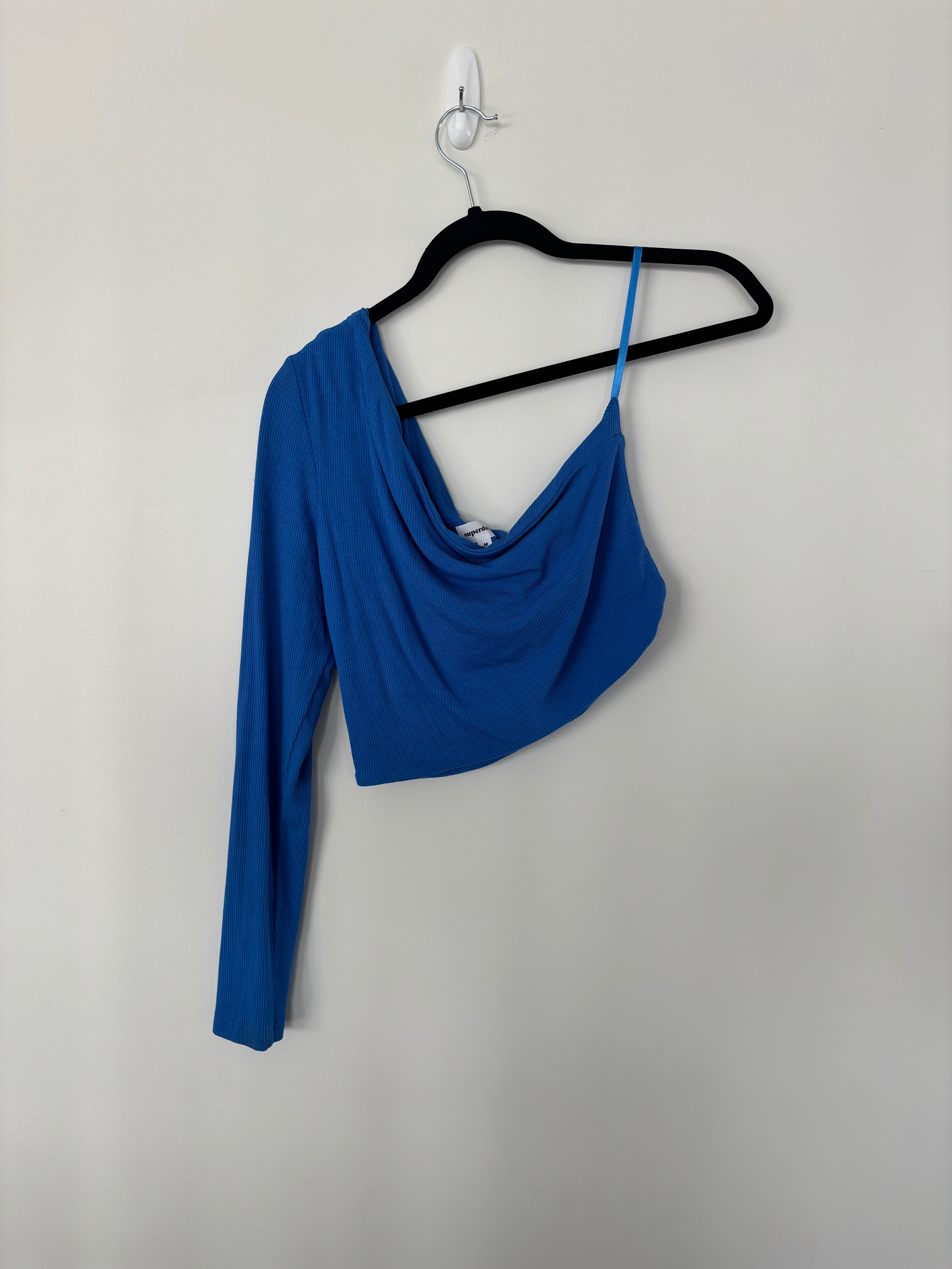 Blue Asymmetrical Top.