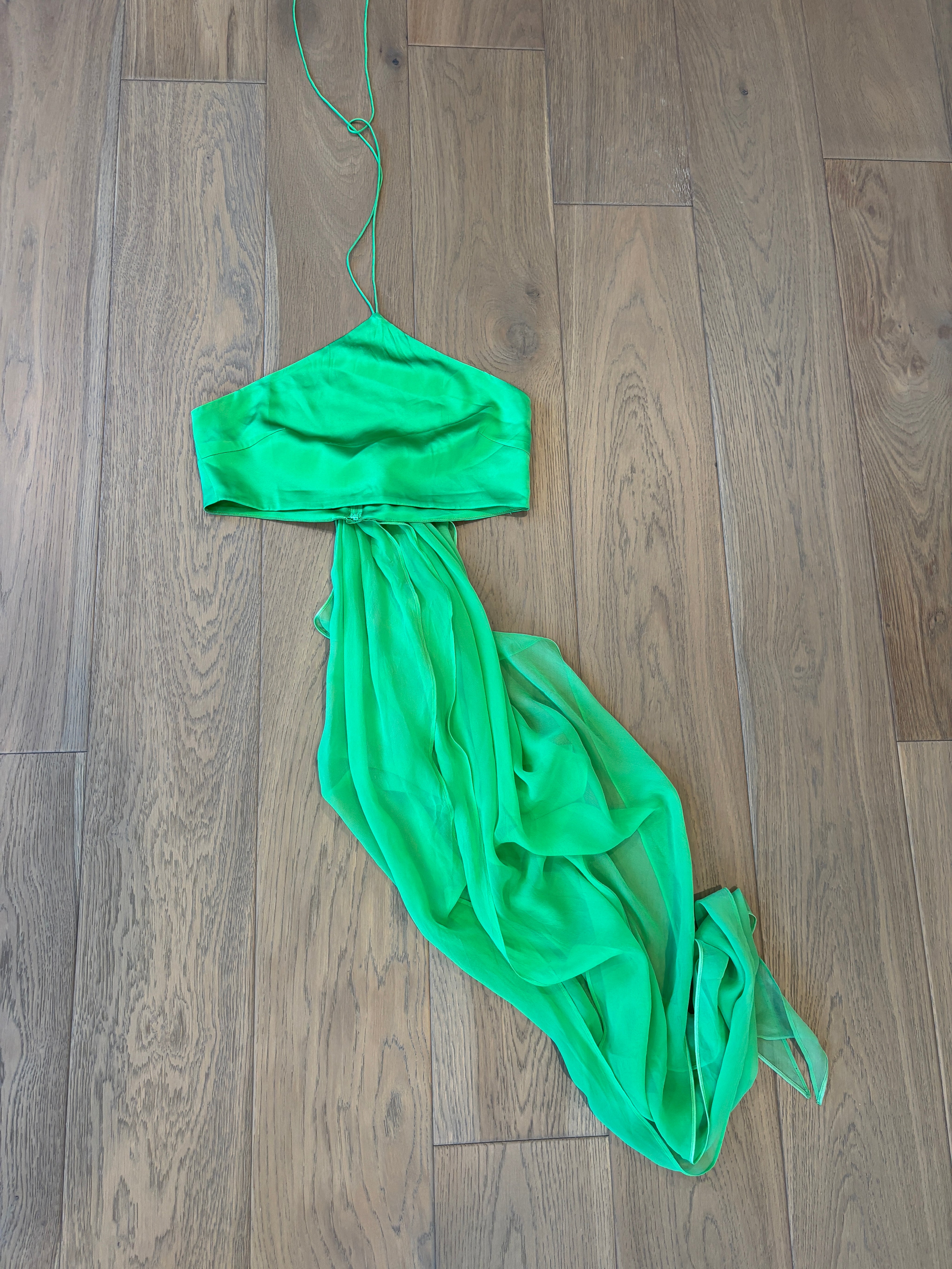 Green Top and Skirt Set