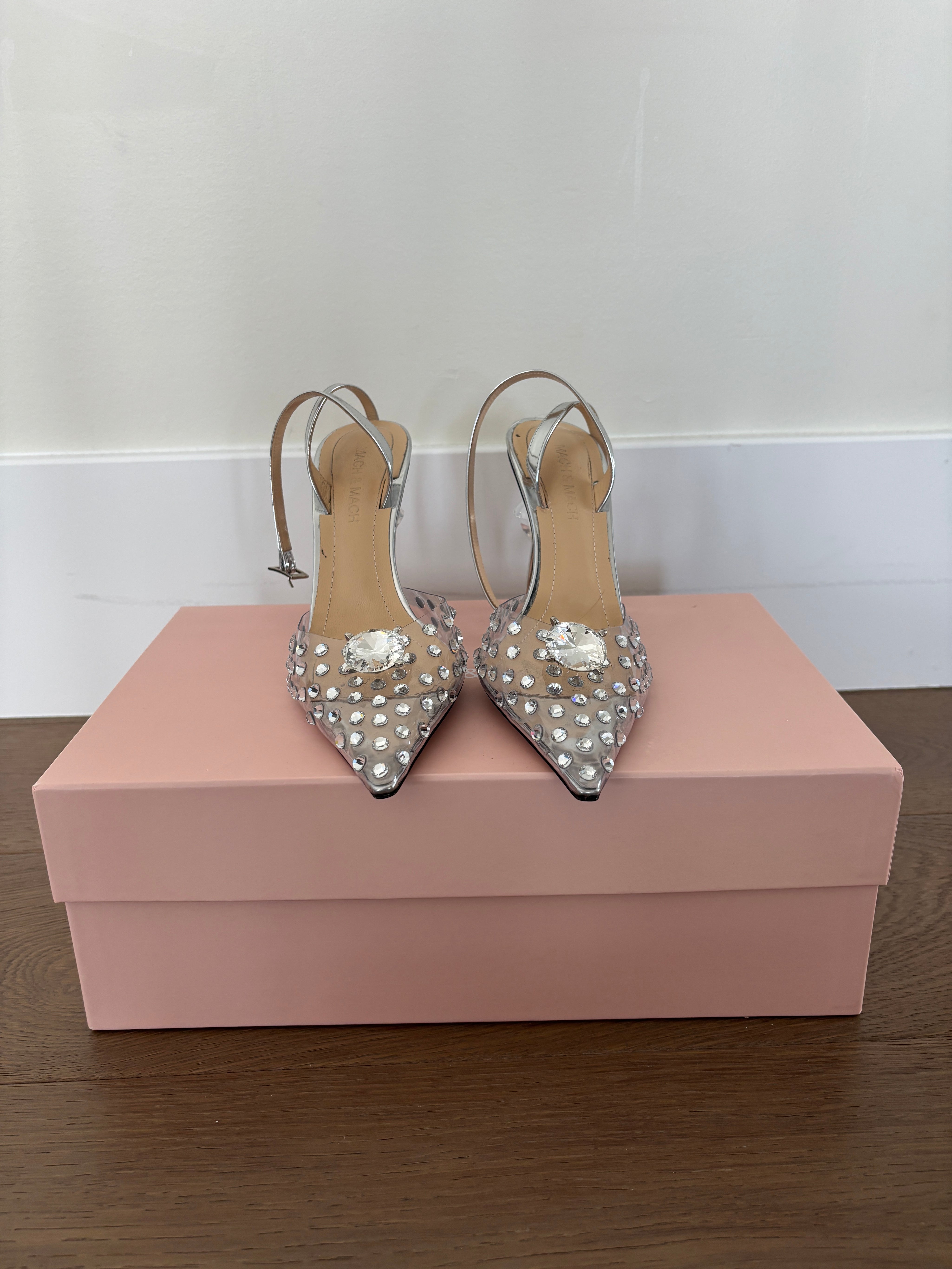 Transparent Jewel Heels