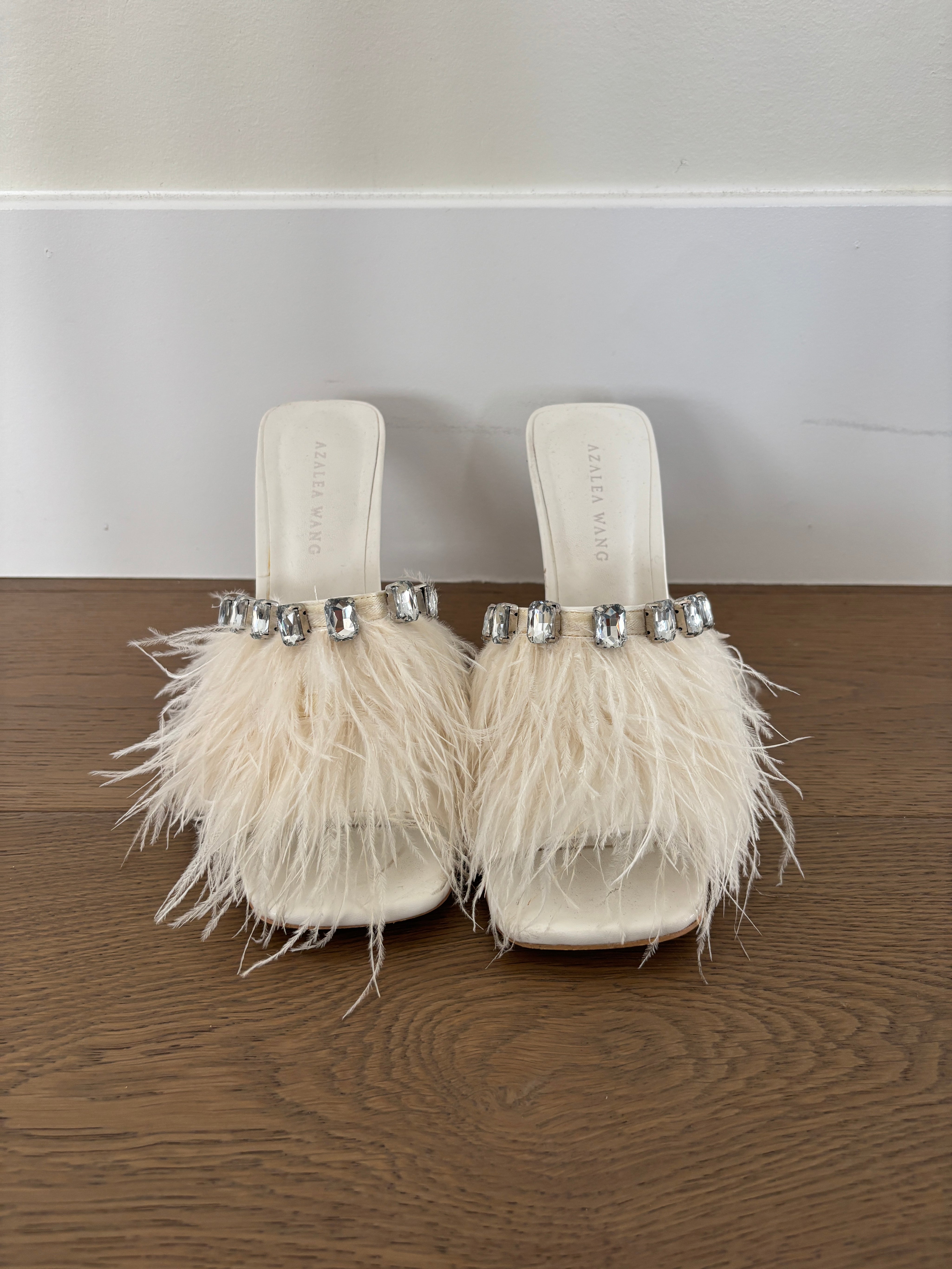 White Sandals w Feathers