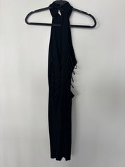 Black Cut Out Halter Dress